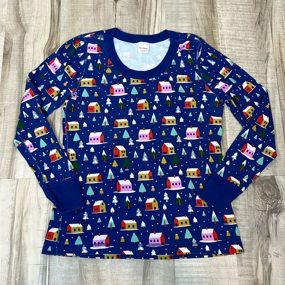 Hanna Andersson Christmas winter pajama top only size medium